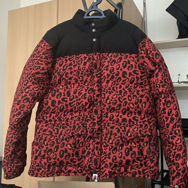 Bape leopard camo down puffer jacket 