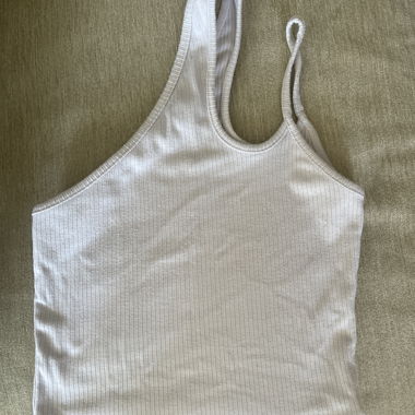 White ribbed tank top
