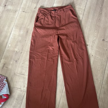 Pantaloni in tessuto terracotta Tagl. 38