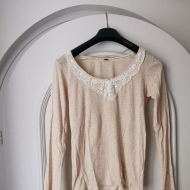 Langarmshirt beige