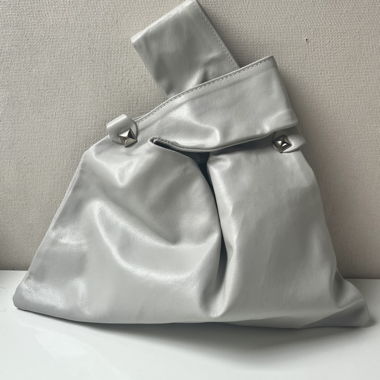 Vintage Grey Leather Handbag