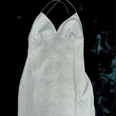 silver glitter dress 