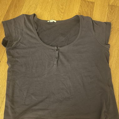 Dark grey short-sleeve top size S