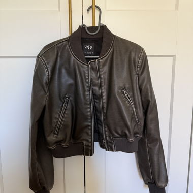 Bomber court Zara en similicuir