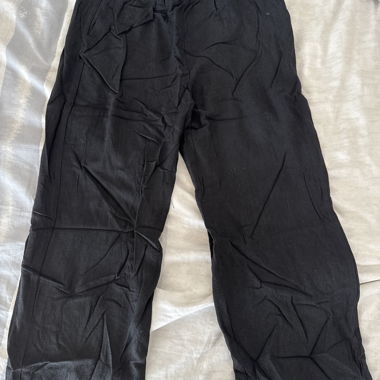 Pantaloni casual neri con vita elasticizzata