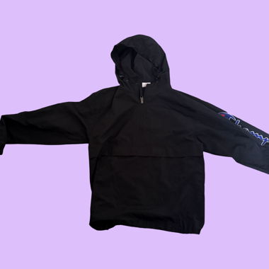 Champion Windbreaker Hoodie Nero XS