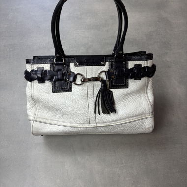 Coach Braided Leather Tote Bag