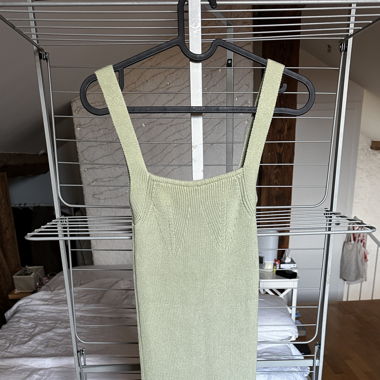 Robe maille sauge