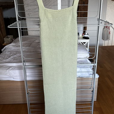 Robe maille sauge
