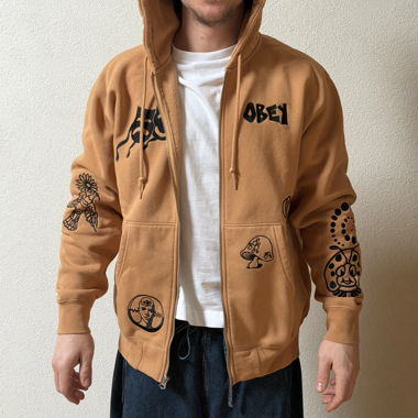 Felpa Obey con zip