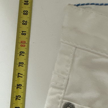 Canvas Sommerjeans, 7/8-Länge, weiss