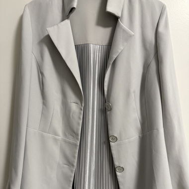 langer Blazer (babyblau / helles graublau)