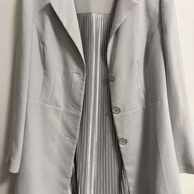 langer Blazer (babyblau / helles graublau)