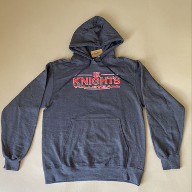 Volleyball-Hoodie grau