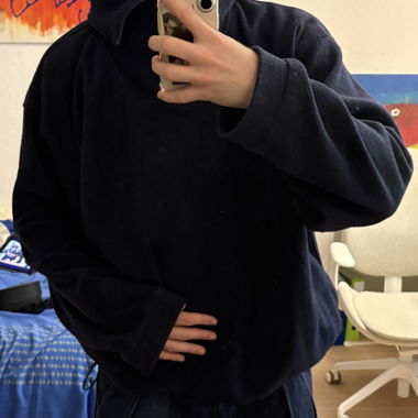 Pull polaire vintage à fermeture éclair