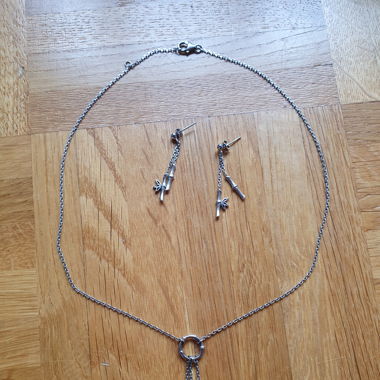 Ensemble de bijoux "bamboo" en argent