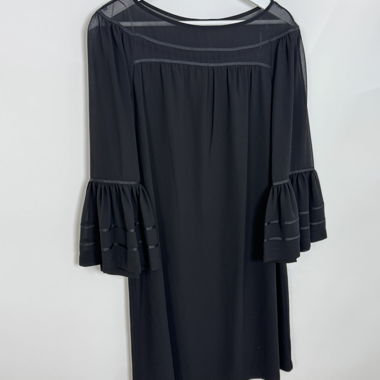 Black sheer sleeve dress