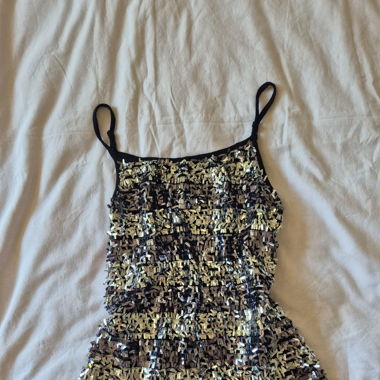 Top vintage con paillettes
