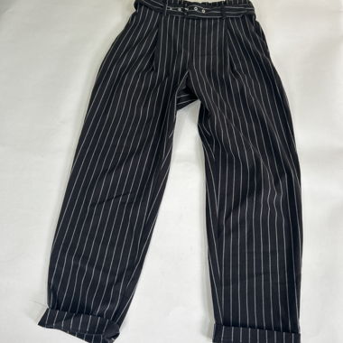 Black Pinstripe Trousers