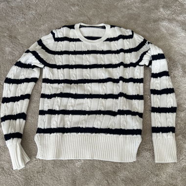 Striped knit sweater