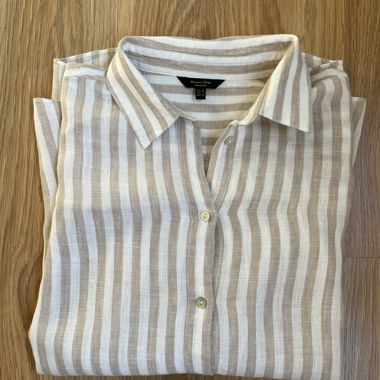Camicia in lino rigata Massimo Dutti
