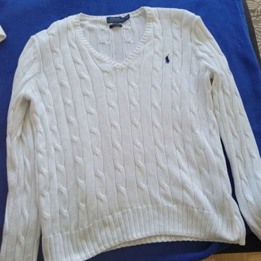Maglione bianco Ralph Lauren da donna