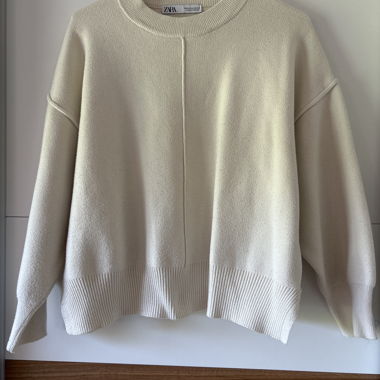 ZARA Cream Knit Sweater