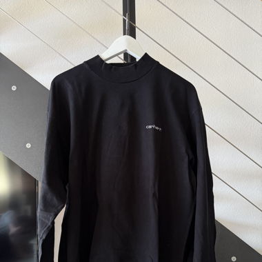 Carhartt L/S Mockneck Script Embro T/S
