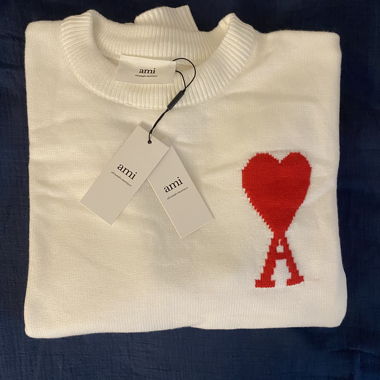Maglione Ami, taglia L, nuovo con etichetta, 100% cotone