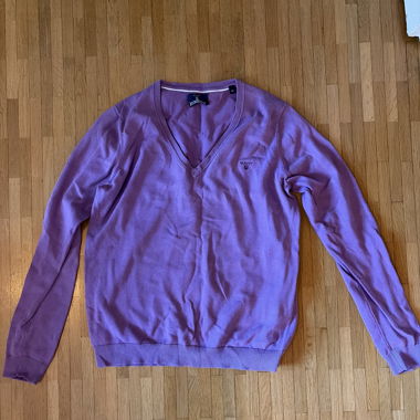 Maglione GANT viola scollo a V