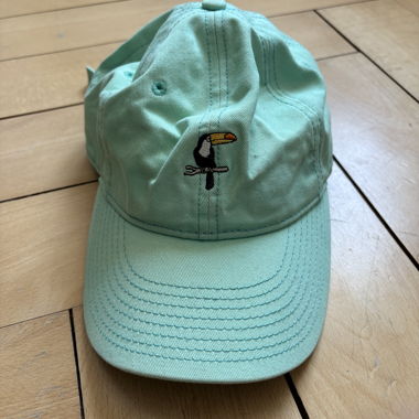 WEMOTO mint cap with toucan embroidery