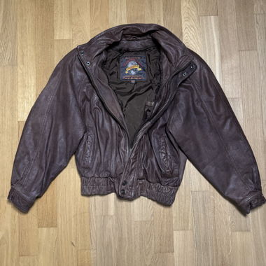 Giacca in pelle marrone vintage