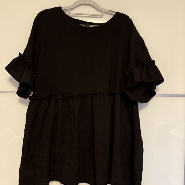 schwarze kurzarmbluse / gr. XXL