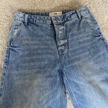 jeans baggy bleu