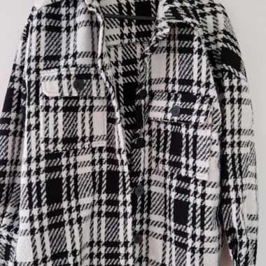 Checked Oversize Jacket