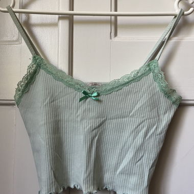 Mintgrüne Spitzen-Camisole