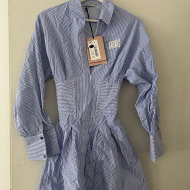 Miu Miu gestreiftes Hemd-Kleid