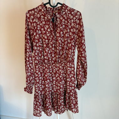 Mango Red Floral Dress – Above Knee, Size XS