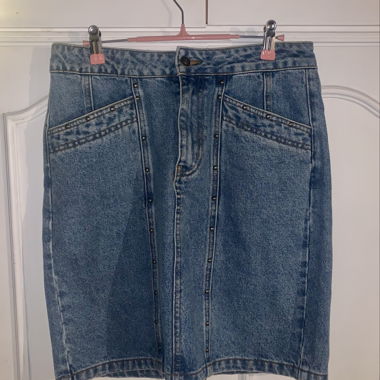 Jupe droite en jeans 