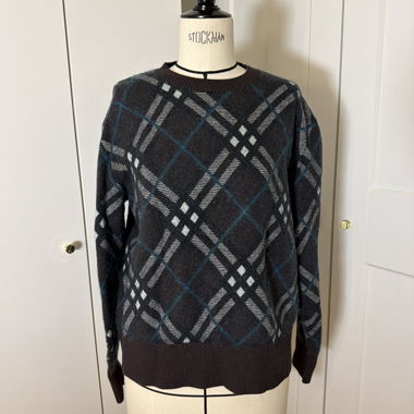 Burberry Original Wollpullover mit Karomuster