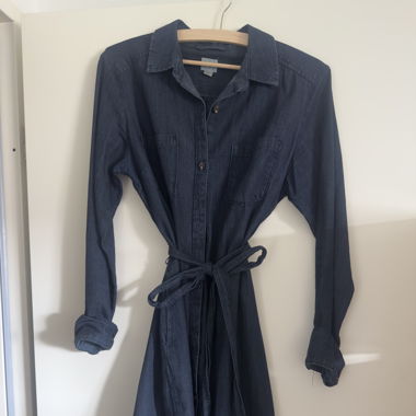 Dark Denim Shirt Dress 