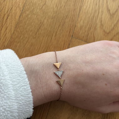 Armband aus Silber, vergoldet mit Roségold