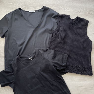 Schwarzes T-Shirt Set