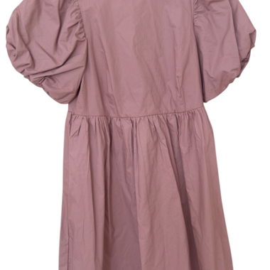 Mauve Mini-Kleid mit Puffärmeln (neu mit Etiketten)