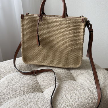 Woven Handbag with Shoulder Strap