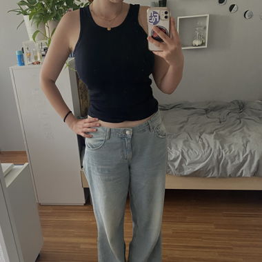schwarzes langes tanktop 