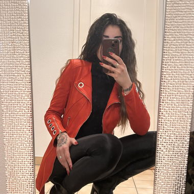 Giacca biker stile Red