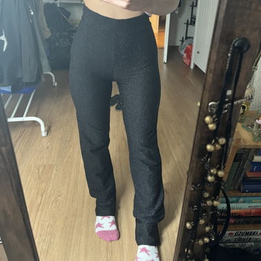 Glitter High-Waist Pants