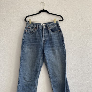 Topshop Dad Jeans straight blau Gr. W28 L30