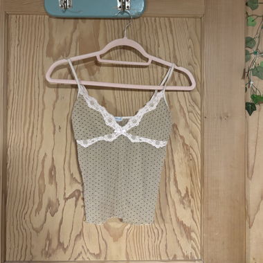 Top camisole in pizzo a pois Eberjey